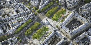 boulevard parisien vue du ciel